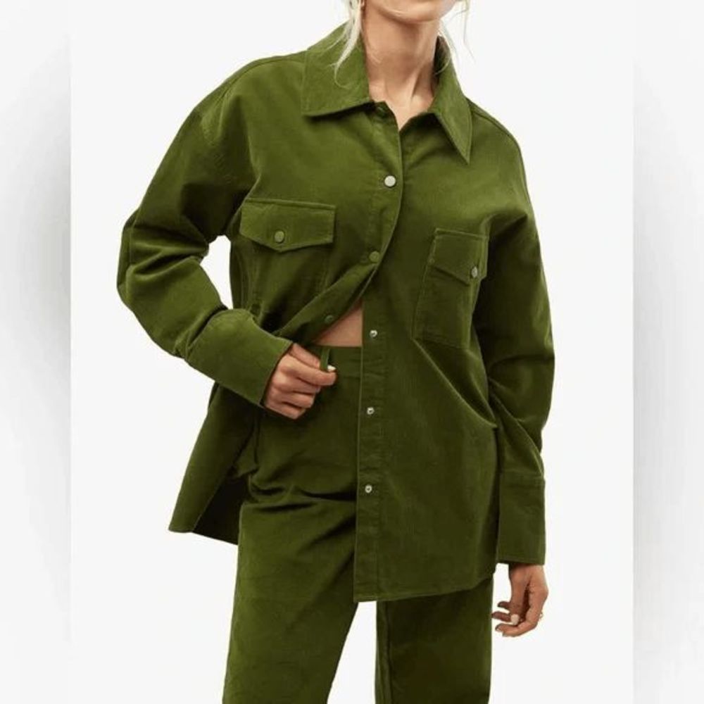 WeWoreWhat x Revolve Green Corduroy Oversized Shacket Women's Size Medium/Large